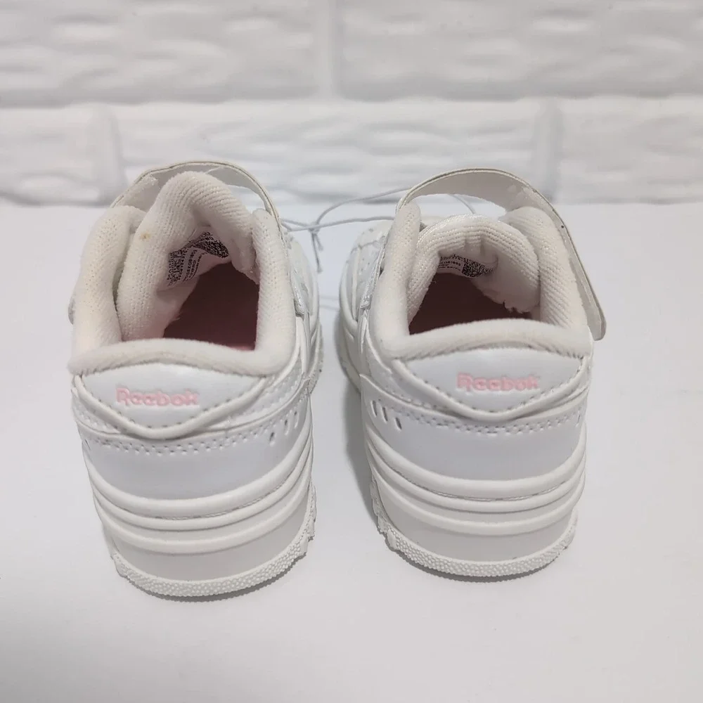 Reebok Toddler Girls Club C Double Platform White Pink size 5c